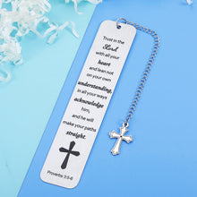 Load image into Gallery viewer, Christian Bookmarks Gifts for Women Men Christmas Baptism Gifts for Teen Boys Girls Kids Religious Cross Bible Verse Book Markers Inspirational Easter Birthday Graduation Gift for Him Her Book Lover