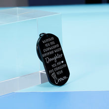 Load image into Gallery viewer, Daughter Birthday Keychain from Mom Dad Graduation Keepsake for Teenage Teens Girls Adult Step Daughter Inspirational Daughter in Law Wedding Memento to Daughter Sweet 16 18 21 Souvenir