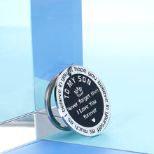 Load image into Gallery viewer, To My Son Inspirational Gifts I Love You Keychain From Step Mother Mom Dad Sweet 16th 18th 21st Birthday Graduation Christmas Back To School Gift For Boys Kids Teen Adult Men Foster Son Him Keyring