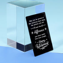 Load image into Gallery viewer, Happy Retirement Wallet Card Christmas Gifts for Women Men 2021 Farewell Gifts for Retired Coworker Colleague Boss Teacher Nurse Police Firefighter Leaving Going Away Goodbye Gift for Mentor Leader