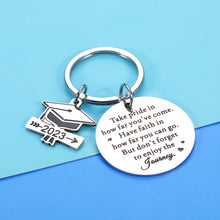 Load image into Gallery viewer, 2023 Inspirational Graduation Gifts Keychain for Him Her 5th 8th Grade Preschool Middle High School College Graduates Back to School Gift for Senior Kids Teen Boy Girl Pharmacist Nurses Best Friend