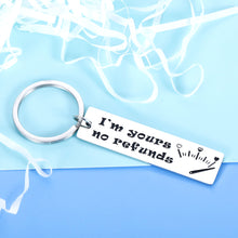 Load image into Gallery viewer, Funny Anniversary Keychain Gifts for Boyfriend Girlfriend Fiancé Fiancée Valentines Day Birthday Christmas Couple Lover Gift for Women Men to My Wife Husband On Wedding Day I Love You Jewelry Keyring