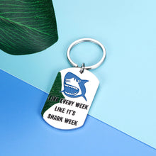 Load image into Gallery viewer, Shark Keychain Gifts for Women Men Boys Girls Kids Shark Lover Gifts for Family Coworker Colleague Him Her Christmas Brithday Shark Loving Themed Gifts for Scuba Diver Friends