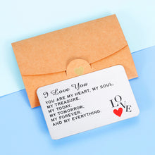 Load image into Gallery viewer, Wallet Insert Card Love Note For Men Husband Boyfriend Valentine Wedding Anniversary Birthday To My Man Gift For Him From Wife Girlfriend Sweet Gift To Fiance Groom Marriage Gifts For Couple Special