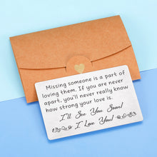 Load image into Gallery viewer, Christmas Birthday Cards for Husband Boyfriend Gifs From Girlfriend Valentine's Day Wallet Insert Card for Women Men Long Distance Relationship Gif for Him Best Friend Anniversary Gif for Wife