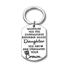 Load image into Gallery viewer, Daughter Keychain Gift From Mom Dad Christmas Wedding Birthday Gift for Teens Teenage Girls Adult Step Daughter Her Inspirational To My Love Daughter Gift From Mom Dad To Daughter Sweet 16 18 21