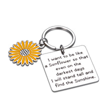 Load image into Gallery viewer, Sunflower Charm Key Chain Spiritual Inspirational Gifts for Her Women Girls Friends Spiritual Floral Keychain Sunflower Jewelry Gift for Teen Girls Graduation Birthday Christmas Friendship