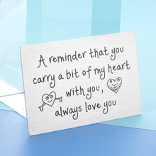 Load image into Gallery viewer, Wedding Anniversary Gif for Husband Boyfriend Engraved Wallet Insert Love Cards for Him From Wife Girlfriend Men Gif for Birthday Valentines Day Gif for Lovers Christmas Gif for Bff Son Daughter