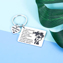 Load image into Gallery viewer, Mommy to Be Keychain Gift for Women New Mom Pregnant Friend Pregnancy Baby Announcement Soon to Be Mommy Gift for First Time Mother Pregnancy Congratulations Maternity Gift for Her Wife
