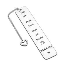 Load image into Gallery viewer, Christmas Ideas for Teens Boys Girls Funny Birthday Gifts Bookmark for Son Daughter from Dad Mom Stocking Stuffers Valentines Gift for Teenagers 16th 18th Birthday Gift for Him Her Your Mom Loves You