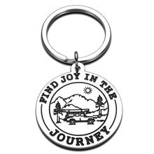 Load image into Gallery viewer, Travel Lover Camper RV Trailer Keychain Gift for Women Men Couple Kids Enjoy Retirement Graduation Journey Christmas Birthday Gift for Coworker Graduate Traveler Enthusiast Camping Lover Him Her