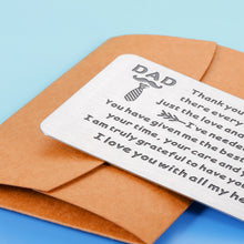 Load image into Gallery viewer, Fathers Day Christmas Gift From Kids Wallet Inserts Card From Daughter Son To Daddy Birthday Wedding Anniversary Valentines Gifts for Step Dad Bonus Papa From Wife Stepson Stepdaughter Thank You Card