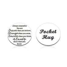 Load image into Gallery viewer, Christmas Stocking Stuffers for Teen Boys Girls Kids Inspirational Gifts for Women Men Valentines Graduation Birthday Gift for Her Him Daughter Son Friends Pocket Hug Token Double-Sided Coin