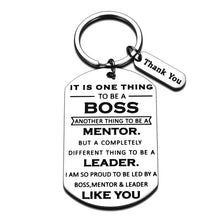 Load image into Gallery viewer, Boss Day Gifts for Women Men Office Keychain Thank You Boss Gift for Coworker Mentor Supervisor Leader Christmas Birthday Leaving Going Away Retirement Gifts Boss Lady Goodbye Gifts to Friend Him Her
