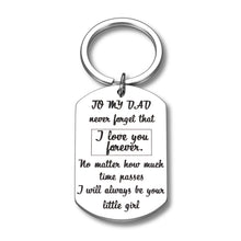 Load image into Gallery viewer, Dad Keychain Xmas Gift From Your Little Girl Daughter to Dad Father’s Day Birthday Inspirational Keychain Gift For Step Daddy Father of the Bride Wedding Valentine’s Day Gifts Keyring Him Men