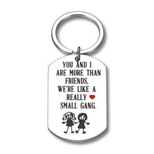 Load image into Gallery viewer, Best Friends Keychains for 2 Funny Friendship Gifts Small Gang Forever Key Chain For BFF Teenage Girls Coworker Bridemaid Sisters Bestie Women Appreciation Birthday Christmas Graduation Gifts Her