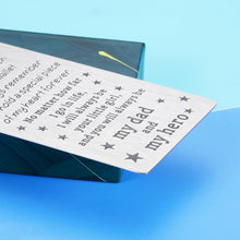 Load image into Gallery viewer, Engraved Wallet Card Insert Gifts for Dad From Son Daughter Father's Day Presents To Daddy Birthday Wedding Christmas Gifts Stepfather Papa Daddy To Be Gift Ideas for Men Him From Children