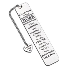 Load image into Gallery viewer, Boss Day Gift for Women Men Employee Appreciation Gift Bookmark for Boss Lady Leader Mentor Supervisor Coworker Christmas Birthday Thank You Leaving Going Away Retirement Goodbye Gift to Him Her