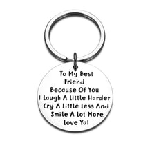 Load image into Gallery viewer, Thank You Best Friend Appreciation Gif for Women BFF Teen Girls Friendship Keychain to My Best Friend Gif for a friend moving away Love You Birthday Christmas Wedding Anniversary Gif for Her