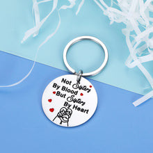 Load image into Gallery viewer, Sister Gif from Sister Not Sisters by Blood But Sisters by Heart Friendship Keychain for Women Teen Girls Birthday Gif for Her Stepsister Colleague Christmas Gif for Cousin Best friend Wedding Gif