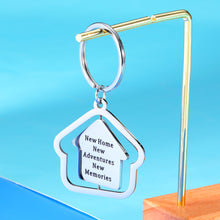 Load image into Gallery viewer, 2022 Housewarming Gifts Turnable House Keychain New Home Keychain for Family Couple Friend New Homeowner Christmas Wedding Gift for Newlyweds Our First Home Jewelry Key Ring New House Ornament