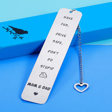 Load image into Gallery viewer, Christmas Ideas for Teens Boys Girls Funny Birthday Gifts Bookmark for Son Daughter from Dad Mom Stocking Stuffers Valentines Gift for Teenagers 16th 18th Birthday Gift for Him Her Your Mom Loves You