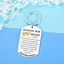 Load image into Gallery viewer, School Bus Driver Appreciation Keychain Gifts for Men Women Retirement Birthday Christmas Valentines Thanksgiving Gift for School Bus Driver Thank You Gift for Kid’s School Bus Driver Key Ring Jewelry
