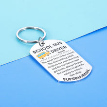 Load image into Gallery viewer, School Bus Driver Appreciation Keychain Gifts for Men Women Retirement Birthday Christmas Valentines Thanksgiving Gift for School Bus Driver Thank You Gift for Kid’s School Bus Driver Key Ring Jewelry
