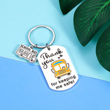 Load image into Gallery viewer, Aeolussoms School Bus Driver Appreciation Keychain Gifts for Men Women Jewelry Thank You Christmas Thanksgiving Birthday Gift for Kids Bus Driver Thank You for Keeping Me Safe Keyring for Him Her
