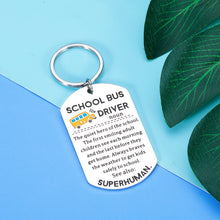 Load image into Gallery viewer, School Bus Driver Appreciation Keychain Gifts for Men Women Retirement Birthday Christmas Valentines Thanksgiving Gift for School Bus Driver Thank You Gift for Kid’s School Bus Driver Key Ring Jewelry
