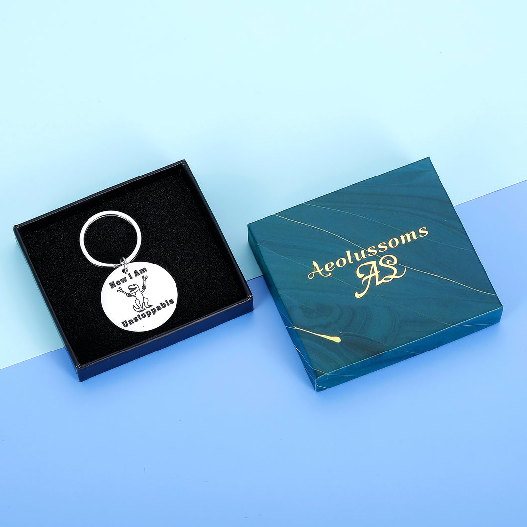 Funny Inspirational Gift For Women Men Adult Son Teens Boys Engraved Keychain For Birthday Christmas From Mom Dad Humor Encouragement Gift For Kids Dinosaur Lovers Brother Grandson Nephew Best Friends