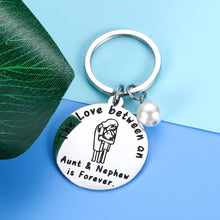 Load image into Gallery viewer, Christmas Gifts For Aunt From Nephew The Love Between An Aunt And Nephew Is Forever Keychain Best Aunt Gifts From Nephew Birthday Gifts From Auntie I Love My Aunt Gifts
