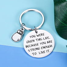 Load image into Gallery viewer, Inspirational Faith Keepsake Keychain Motivational Birthday Graduation Memento for Daughter Son BFF Teen Boys Girls Him Her Cancer Awareness Addict Recovery Encouragement Souvenir
