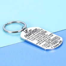 Load image into Gallery viewer, Grandson Keychain Gifts From Grandma Grandpa Grandparents Nana To My Grandson Inspirational High School Graduation Gifts for Grandson Teenager Boys First Birthday Christmas Baptism Newborn Gifts
