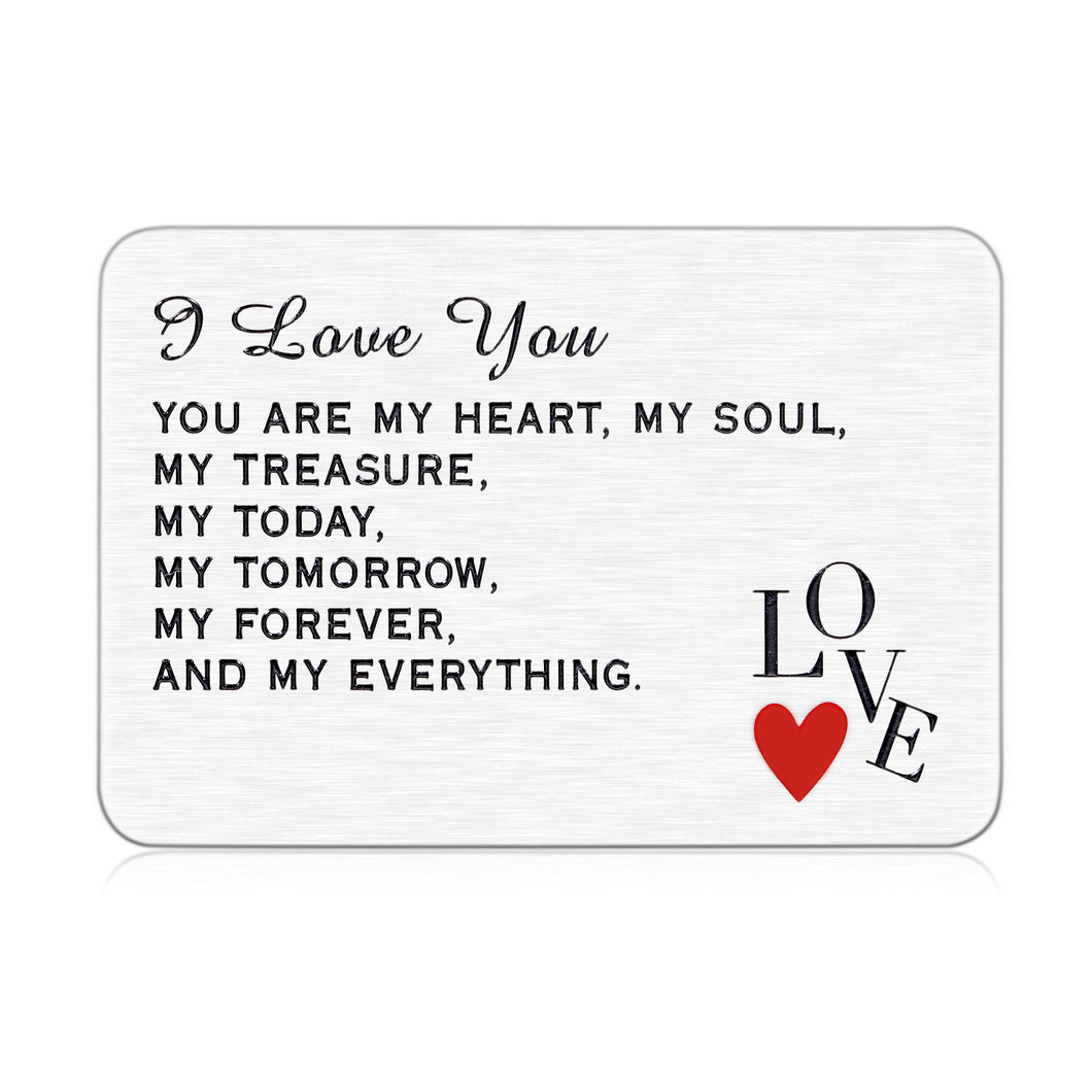 Wallet Insert Card Love Note For Men Husband Boyfriend Valentine Wedding Anniversary Birthday To My Man Gift For Him From Wife Girlfriend Sweet Gift To Fiance Groom Marriage Gifts For Couple Special