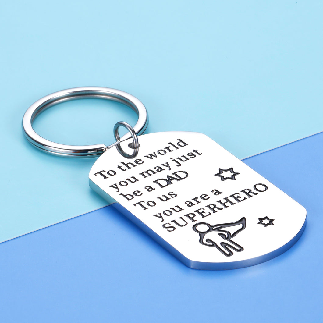 Father Step Dad Keychain Gift For Dad Father’s Day Gift From Daughter Son For Christmas Stocking Stuffers Valentine’s Day Birthday Gifts To My Father l Love You Daddy Gift Men Him