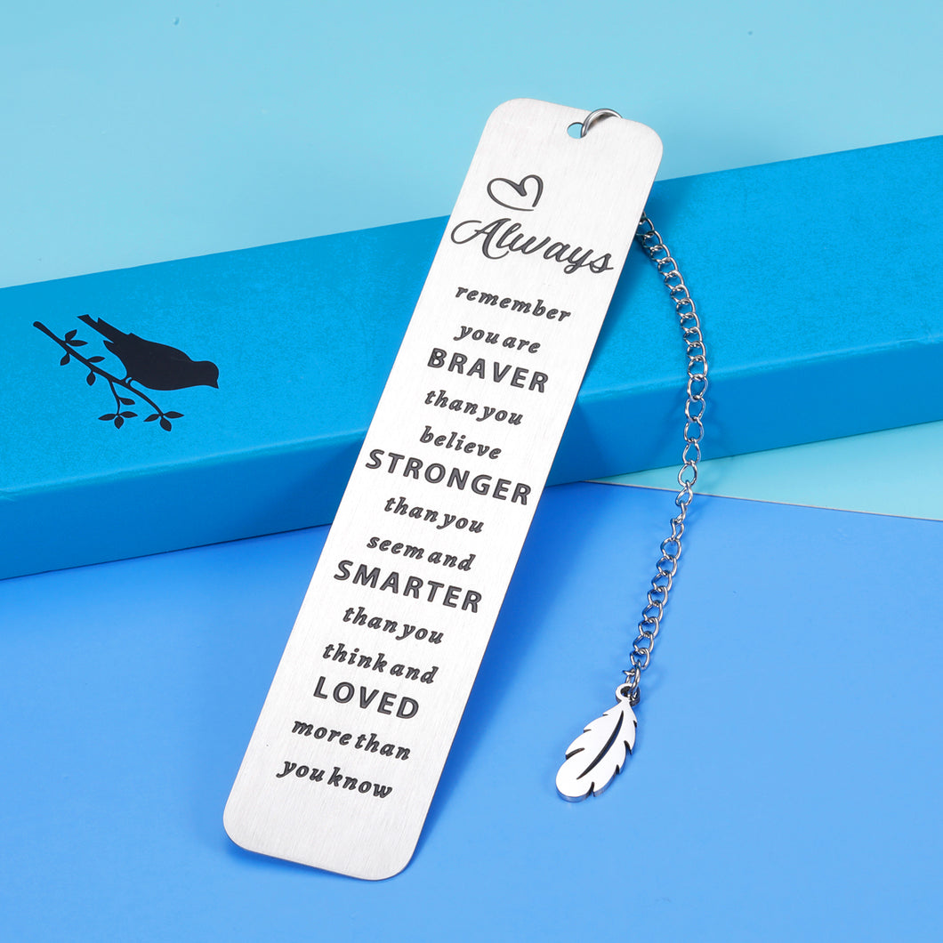 Inspirational Bookmark for Women Men Daughter Son from Dad Mom Gift for Book Lovers Friends Coworker Children Student Senior Birthday Christmas Valentines Retirement for Her Him Boys Girls