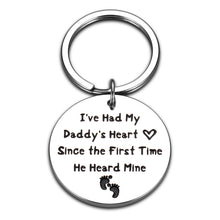 Load image into Gallery viewer, Christmas Keychain Gifts For Dad From Daughter Son Baby Boy Fathers Day Gif For Men First Time New Dad Daddy Stepdad Father In Law Birthday Wedding Appreciation Gift For New Papa Stepfather Best Dad
