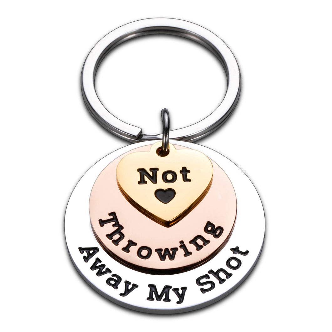 Hamilton Musical Merchandise Jewelry Gift Inspirational Keychain Not Throwing Away My Shot Lyrics Broadway Theater Lover Gift For Women Men Teen Girls Valentines Birthday Graduation Christmas Souvenir