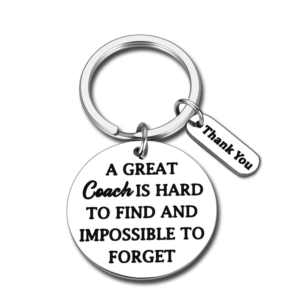 Appreciation Keychain Gifts For Coach Leaving Going Away Retirement Thank You Christmas Birthday Gifts Coach is Hard to Find And Impossible to Forget Key Chain Social Worker Volunteer Jewelry