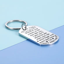 Load image into Gallery viewer, To My Little Girl Inspirational Gifts Keychain For Daughter From Mom Dad Sweet 16th 18th 21st Birthday Graduation Wedding Christmas Mothers Day Gift For Step Teen Adult Daughter Girls Kids Keyring
