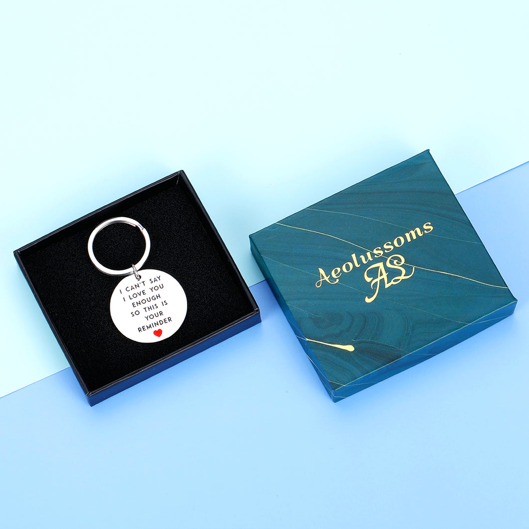 Boyfriend Girlfriend Wedding Keychain I Can’t Say I Love You Enough Husband Wife Birthday Anniversary Keychain for Fiance Man Woman BBF Keychain Present Jewelry Him Her