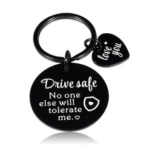 Load image into Gallery viewer, Valentines Gifts Drive Safe Keychains for Boyfriend Birthday Presents for Husband Boyfriend Fiance from Girlfriend Wife Christmas Gifts for Him Her Couple Gifts New Driver Gifts for Women Men
