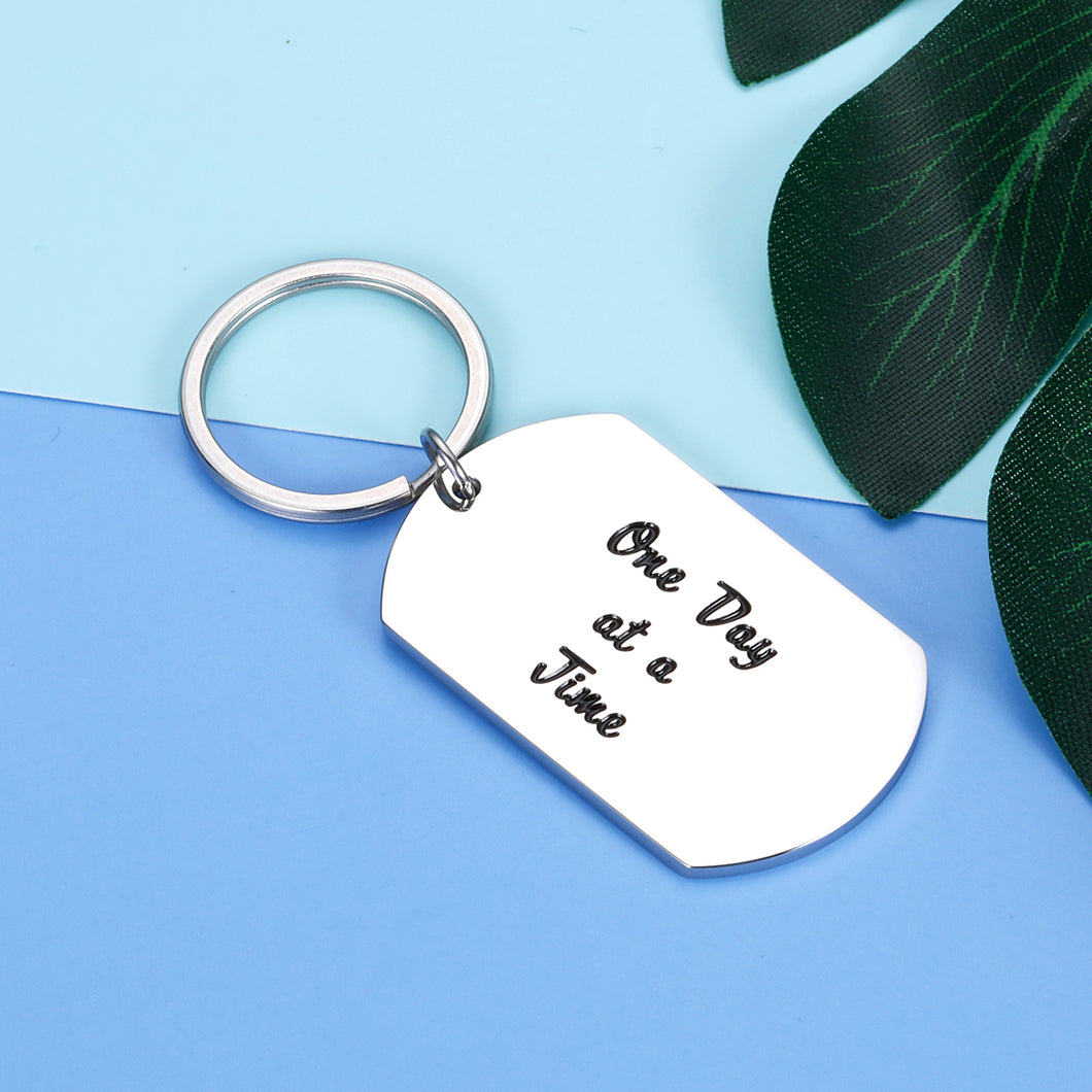 Spiritual Serenity Prayer Sobriety Keychain Gifts for Women Men Dog Tag Pendant Addiction Recovery AA Pendant Gift of Religious Grant Me Serenity Key Ring Recovery Gifts for Friends Sober Him Her