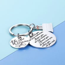 Load image into Gallery viewer, Birthday Keychain Gift Inspirational Gifts For Women Men Kids Friends and Family Son daughter Sweet 18 Keychain Jewelry Gift Ideas Happy Birthday Charms Keychain to Him Her
