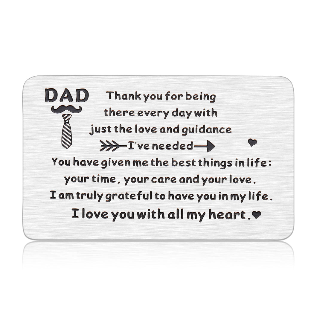 Fathers Day Christmas Gift From Kids Wallet Inserts Card From Daughter Son To Daddy Birthday Wedding Anniversary Valentines Gifts for Step Dad Bonus Papa From Wife Stepson Stepdaughter Thank You Card