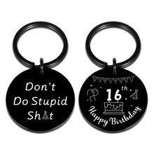 Load image into Gallery viewer, Sweet 16th Birthday Gifts for Teens Boys Girls Kids Friends Family Son Daughter 16 Year Old Girl Birthday Gift Ideas for Women Men Granddaughter Grandson Birthday Present Double-Sided Keychain Jewelry
