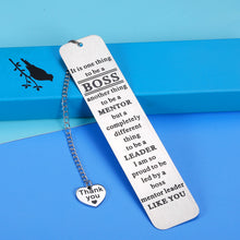 Load image into Gallery viewer, Boss Day Gift for Women Men Employee Appreciation Gift Bookmark for Boss Lady Leader Mentor Supervisor Coworker Christmas Birthday Thank You Leaving Going Away Retirement Goodbye Gift to Him Her
