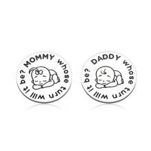 Load image into Gallery viewer, New Baby Gift for Parents Mom Dad Double-Sided Decision Coin Gifts Newborn Baby Shower First Time Mommy Daddy to Be Gift Pregnancy Fathers Mothers Day Christmas Birthday Present for Women Men
