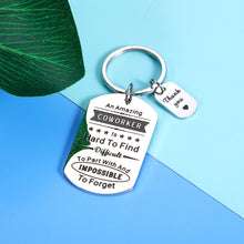 Load image into Gallery viewer, Going Away Christmas Keychain Gift for Coworker Farewell Leaving Goodbye Gifts for Colleague Women Men Friends Thank You Appreciation Gift for Business Partner Boss Happy Retirement Gifts for The Retired
